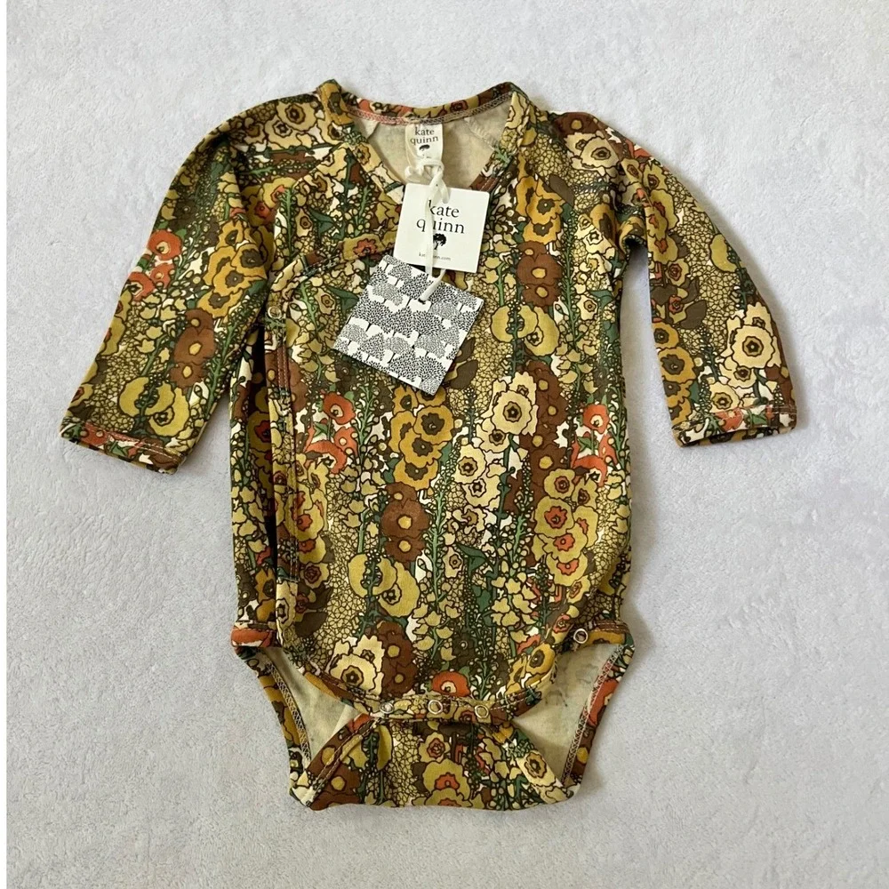 Kate Quinn Bodysuit Multicolor Retro Floral Organic Cotton 6-12M